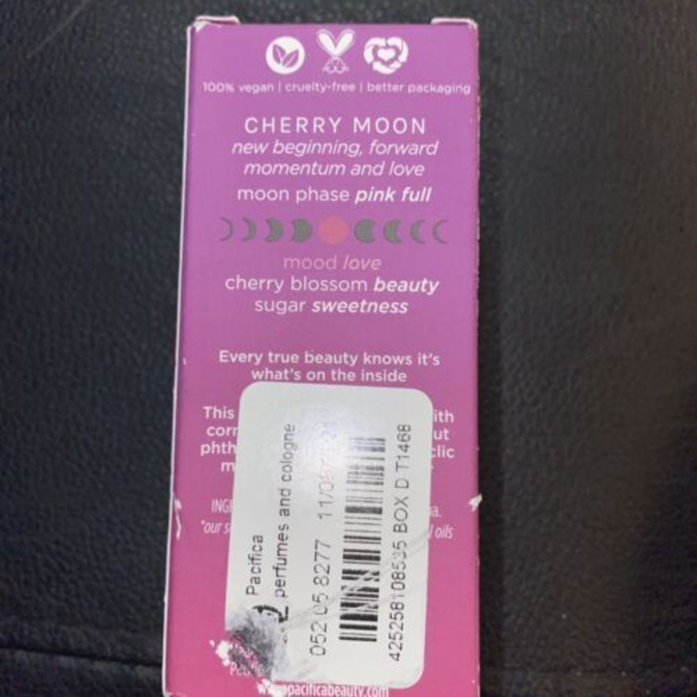 Pacifica Cherry Moon Cherry Blossom Sugar Spray Perfume 1 fl oz. NIB Vegan. P - Picture 3 of 3